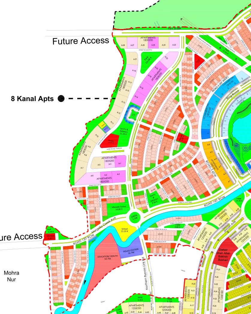 Margalla Enclave master plan, West sector